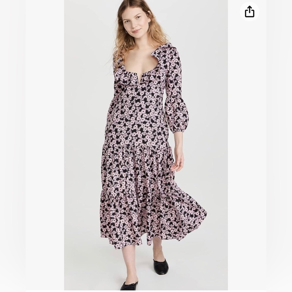 LIKELY ‎ Bella Daisy Floral Midi Dress Sz 2